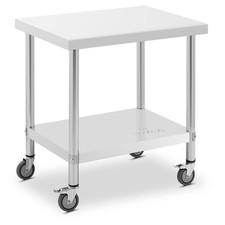 Tavolo inox con ruote