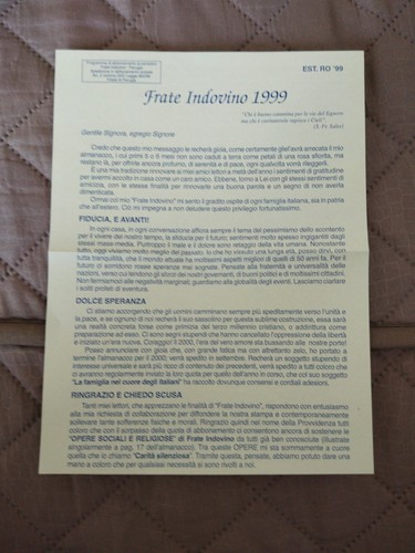 Lettera frate indovino - frate,