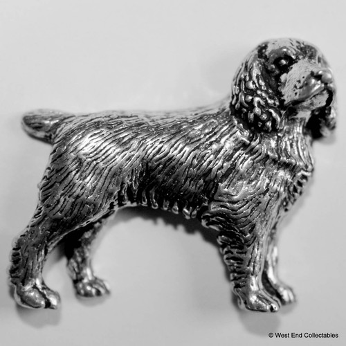 Cocker spaniel pewter pin - pewter,