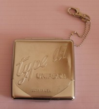 Contenitore con specchio e agenda, in metallo. Gadget Uniform Jeans Type A-1