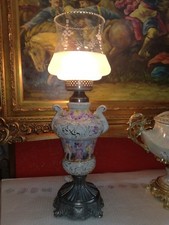  ANTICO E IMPONENTE LUME IN  PORCELLANA CAPODIMONTE,EPOCA 1915 H CM 67