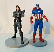 CAPITAN AMERICA e WINTER SOLDIER  2 figure statuine PVC MARVEL DISNEY AVENGERS