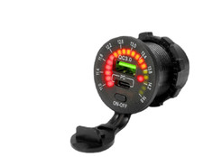 Ricarica Rapida Presa Usb C + USB Auto Caricatore Auto Accendisigari VOLTMETRO