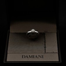 DAMIANI SOLITARIO ORO BIANCO 18KT BRILLANTE 0.20 CT  + SCATOLA LISTINO 2.390 €