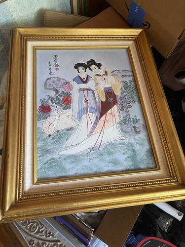 Antico quadro geisha orientale
