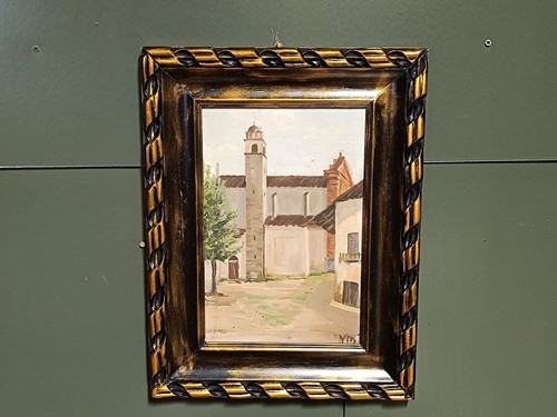 Quadro dipinto tavola - tavola, ronco