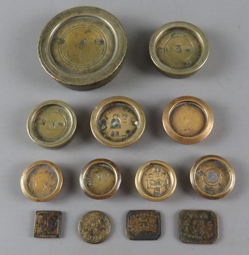 Lot antique brass scale - antique, &
