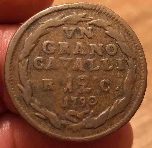 Moneta grano cavalli - cavalli, 1790