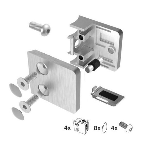 Acciaio inox morsetto - morsetto, vetro