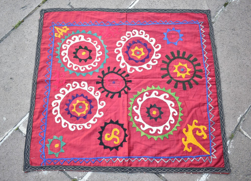 Vintage uzbeko suzani cover - suzani,