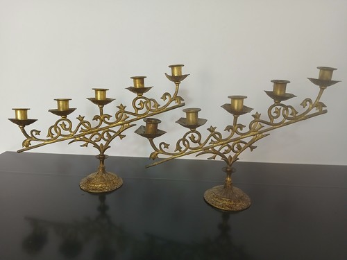 Antica coppia candelabri - antica,