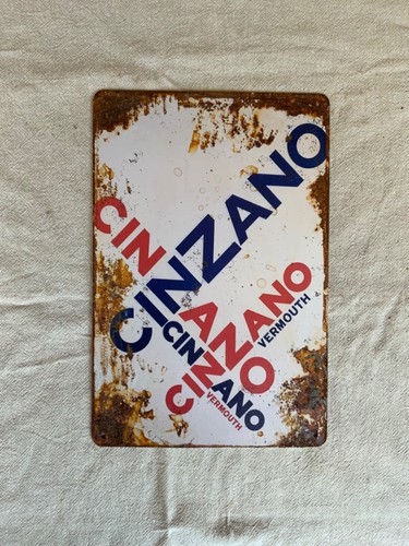 Insegna metallo cinzano - metallo,