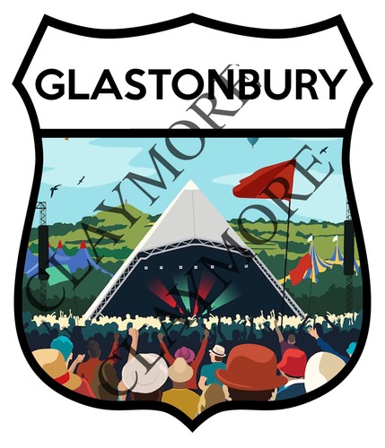 Adesivo glastonbury somerset - adesivo,