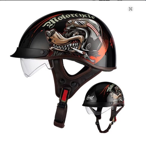 Mezzo casco retrò unisex - , moto