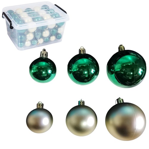 Box palline verde albero di - 90,