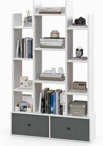 Libreria legno 12 piani - a,