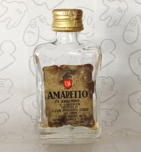 Mini bottiglia vuota amaretto - bottiglia,