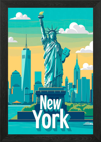 Poster viaggio new york con - york,