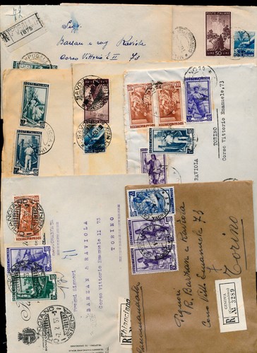 1950 italia storia postale - italia,