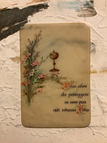 Santino sacro calice scritto - sacro,
