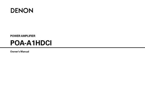Denon poa a1hdci - denon, poa-a1hdci