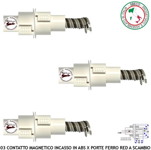 Contatti magnetici incasso - incasso, 3