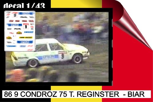 Decal 43 rally condroz - 86, 1/43