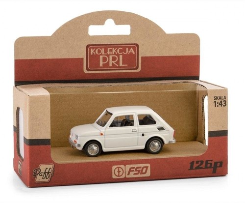 Fiat 126p bianco - bianco, 1:43