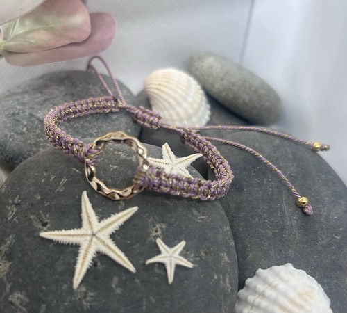Bracciale intrecciato lilla