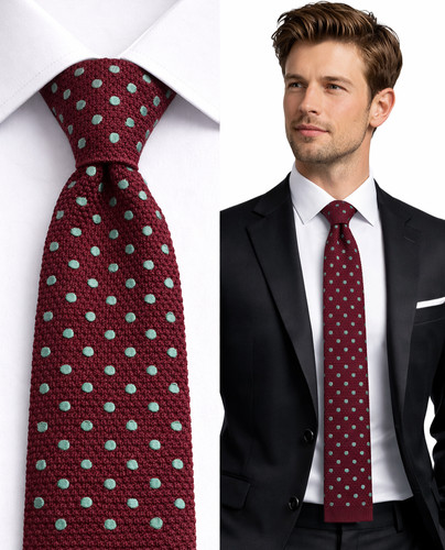 Rosso uomo maglia cravatta - uomo,