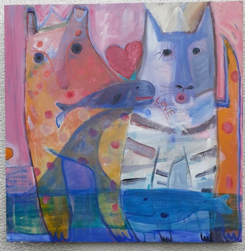 Quadro originale acrilico - , su