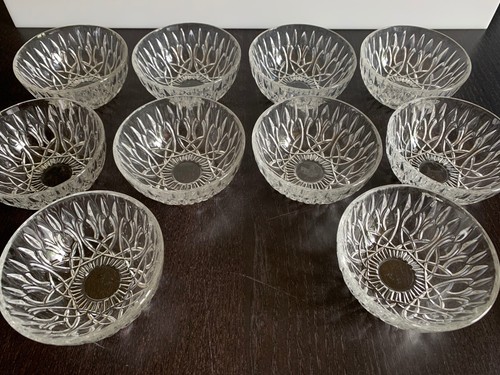Set coppette vetro molato - set,