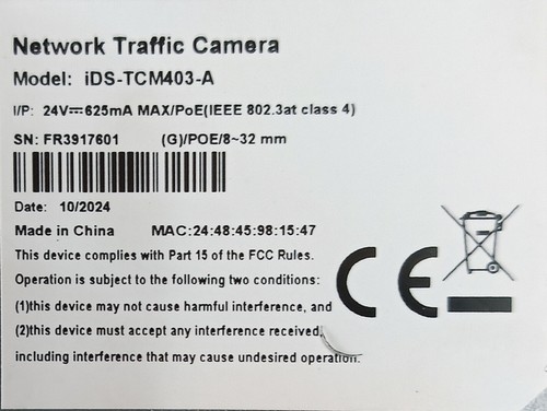 Telecamera anpr hikvision - t,