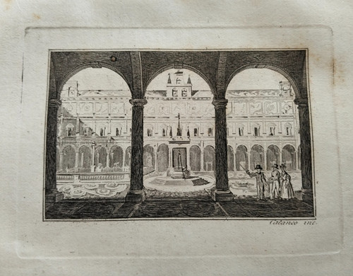 1850 incisione cattaneo - incisione, napoli