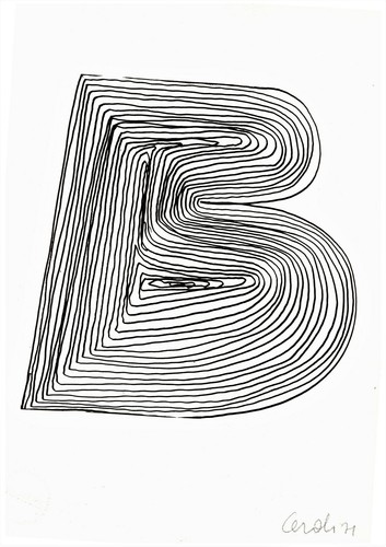 Mario ceroli lettera - lettera, "b"