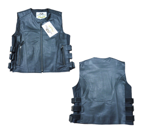 Gilet moto custom biker - , pelle