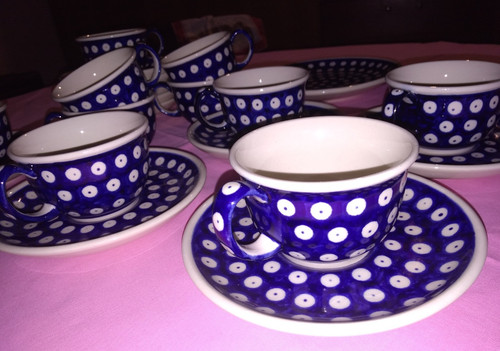 Set tazze thè caffè blu - o,