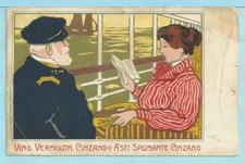 cartolina pubblicitaria Vino Vermouth Cinzano/Asti Spumante Cinzano - H. Meunier