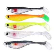 5 pezzi esca basso realistica Hengjia esca pesca morbida esca artificiale gancio 5 colori