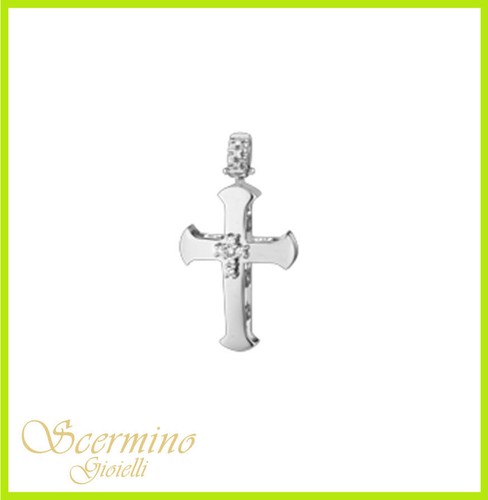 Pendente croce uomo oro - pendente, bianco