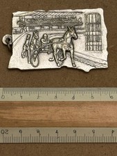 CESENA CORSE AL TROTTO CAVALLI  IPPICA ENDAS 1978 METALLO ARGENTATO