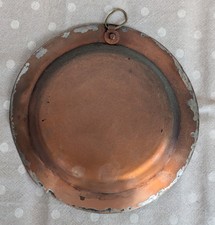 Piatto Antico In Rame Stagnato