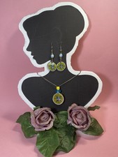 Parure Orecchini + Collana  STILLY E LO SPECCHIO MAGICO IN RESINA