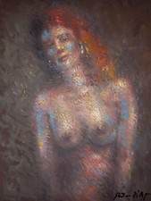  Gaetano D' Aquino olio su tavola con autentica