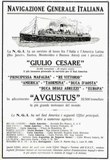 PUBBLICITA' 1927 NAVIGAZIONE