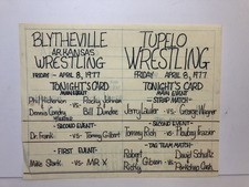 Carta da wresting anni 70