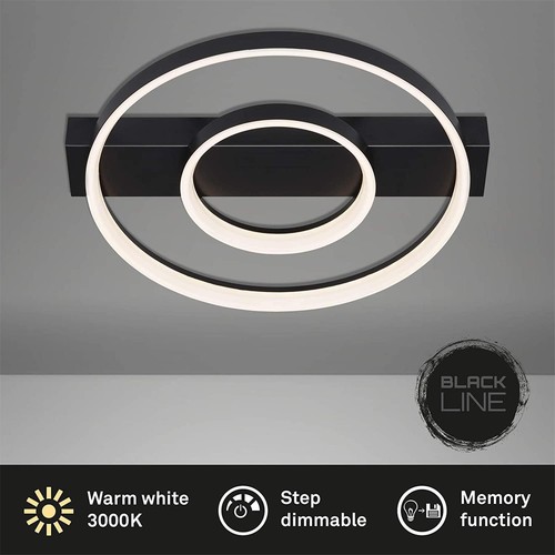 Plafoniera frame led nera con - plafoniera,