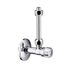 Valvola angolare 3/8 pollici attacco a parete 1/2, uscita 3/8 per lavabo e cassetta di risciacquo