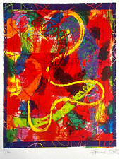 Frank Stella Litografia COA firmata originale numerata a mano certificata