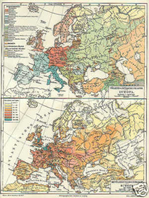 Mappa dell europa - dell'europa, lingue
